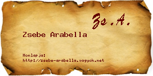 Zsebe Arabella névjegykártya